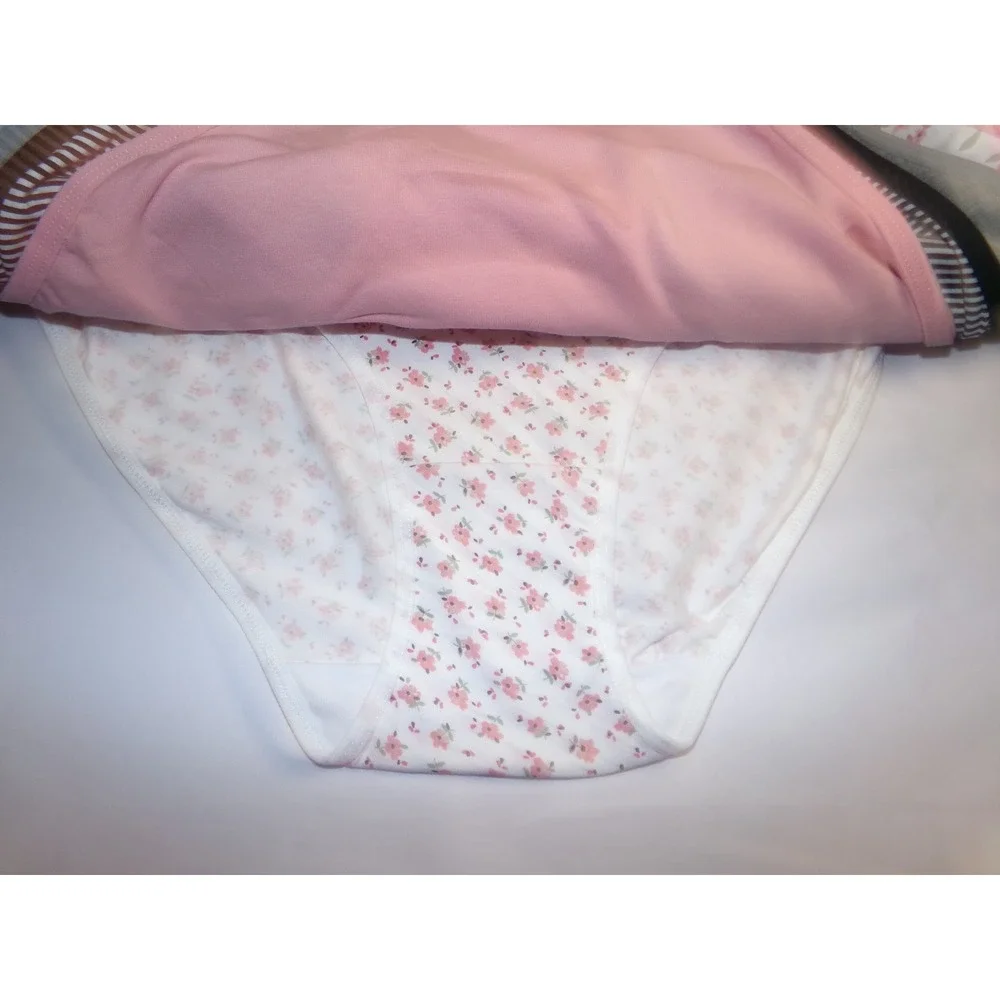 Laura‎ Ashley 5 Pack Cotton Spandex Panties Floral Stripe 1X NWT